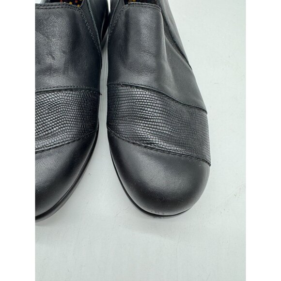 SAS Womens Nora Slip On Loafers Size 9W Black Wedge Leather Comfort Casual - Picture 6 of 15